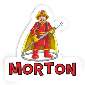 Morton Sticker Firefighter Image