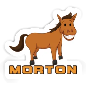 Morton Sticker Grinning Horse Image