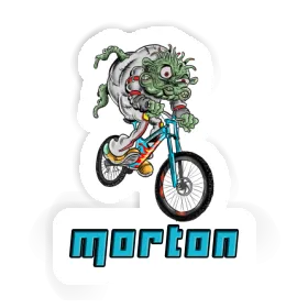 Morton Sticker Downhill Biker Image