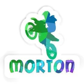 Morton Sticker Motocross Rider Image