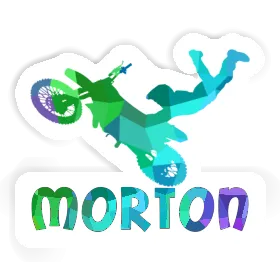 Morton Sticker Motocross Rider Image