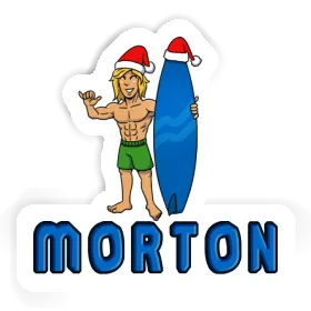 Sticker Christmas Surfer Morton Image