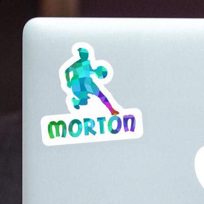 Basketball Player Sticker Morton Laptop Image