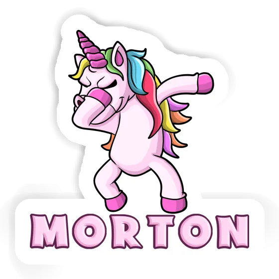 Sticker Morton Dabbing Unicorn Gift package Image