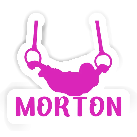 Morton Autocollant Gymnaste aux anneaux Laptop Image