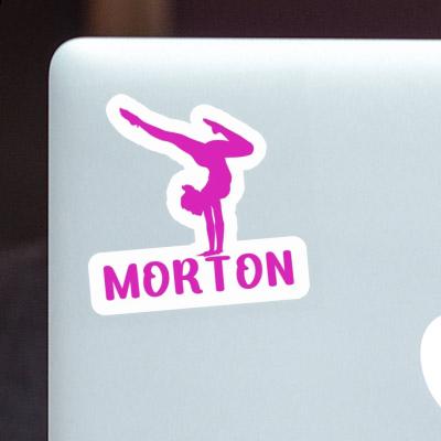 Sticker Morton Yoga Woman Laptop Image