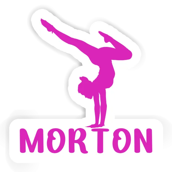 Sticker Morton Yoga-Frau Laptop Image