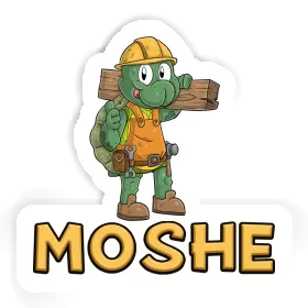 Sticker Moshe Construction worker Image