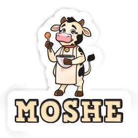 Sticker Moshe Cow Image