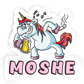 Sticker Moshe Party Unicorn Image
