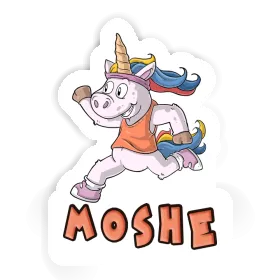 Moshe Aufkleber Läuferin Image
