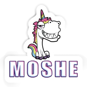 Grinse-Einhorn Sticker Moshe Image