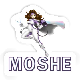 Frisörin Aufkleber Moshe Image