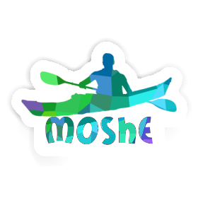 Kayaker Sticker Moshe Image