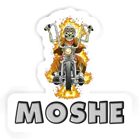 Aufkleber Motorradfahrer Moshe Image