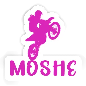 Autocollant Motocrossiste Moshe Image