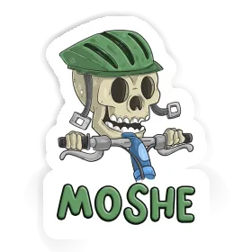 Moshe Sticker Biker Image