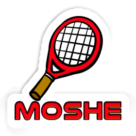Sticker Tennis Racket Moshe Image
