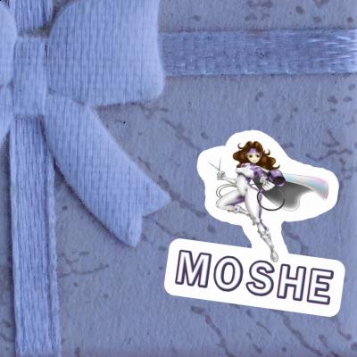Moshe Autocollant Coiffeuse Moshe Autocollant Coiffeuse Image