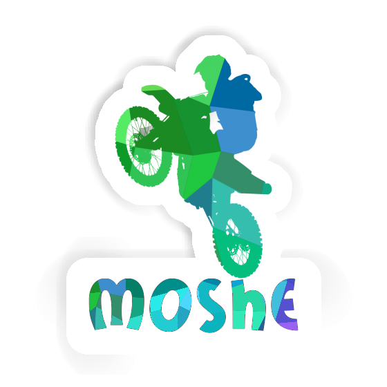 Moshe Autocollant Motocrossiste Image