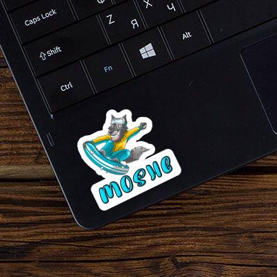 Autocollant Moshe Snowboardeur Laptop Autocollant Moshe Snowboardeur Laptop Image