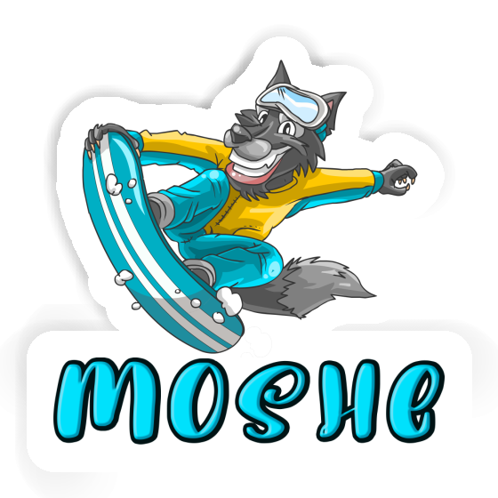 Autocollant Moshe Snowboardeur Laptop Image