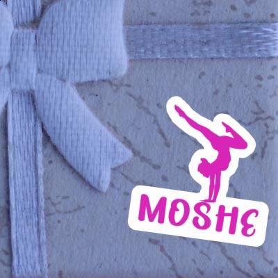 Moshe Autocollant Femme de yoga Laptop Image