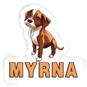 Myrna Autocollant Boxer Image