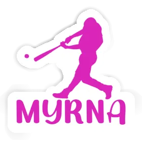 Myrna Sticker Baseball Player Image