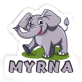 Éléphant Autocollant Myrna Image