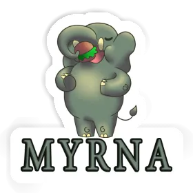 Éléphant Autocollant Myrna Image