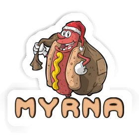 Hot-Dog Autocollant Myrna Image