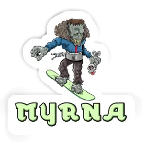 Autocollant Snowboardeur Myrna Image