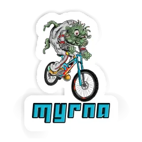 Sticker Downhill Biker Myrna Image