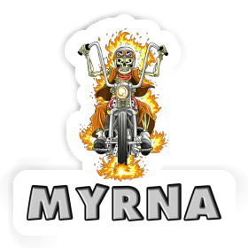 Motocycliste Autocollant Myrna Image