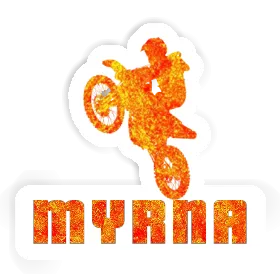 Myrna Autocollant Motocrossiste Image