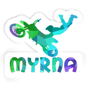 Myrna Autocollant Motocrossiste Image