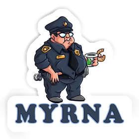 Autocollant Policier Myrna Image