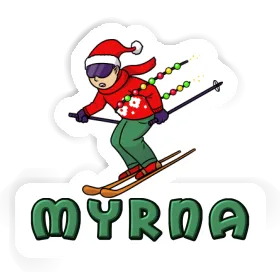 Myrna Autocollant Skieur de Noël Image