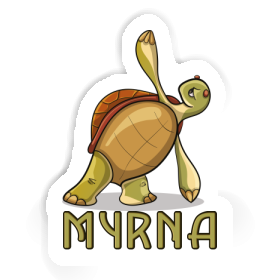 Myrna Autocollant Tortue yoga Image