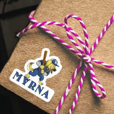 Sticker Myrna Baseball Dog Notebook Sticker Myrna Baseball Dog Notebook Image