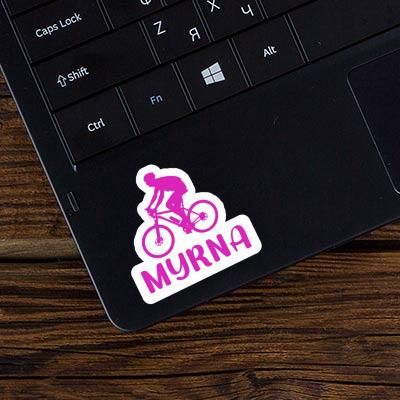 Biker Sticker Myrna Laptop Biker Sticker Myrna Laptop Image