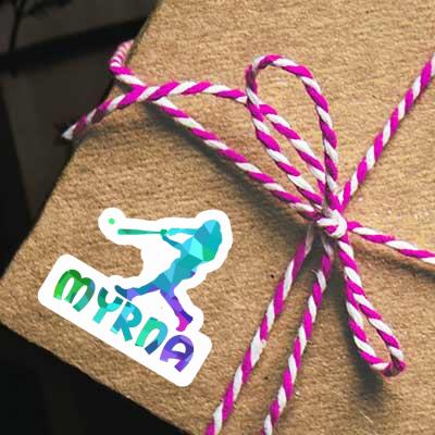 Baseball Player Sticker Myrna Notebook Baseball Player Sticker Myrna Gift package Image