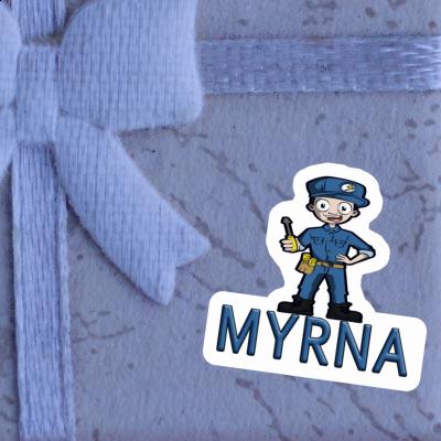 Sticker Electrician Myrna Gift package Image
