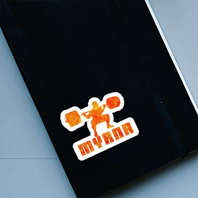 Sticker Myrna Weightlifter Notebook Image