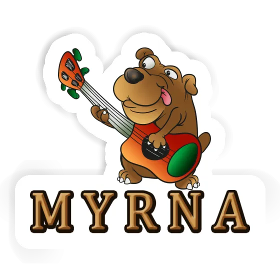 Autocollant Chien guitariste Myrna Notebook Autocollant Chien guitariste Myrna Gift package Image