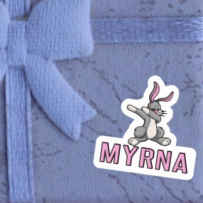 Dabbing Rabbit Sticker Myrna Image