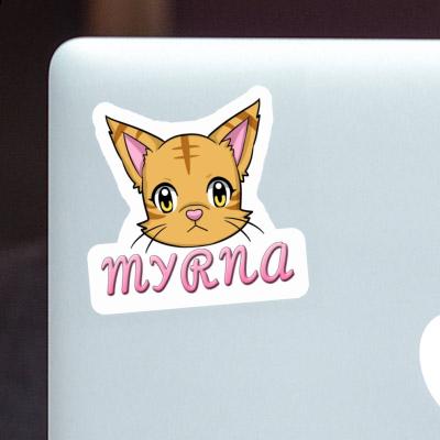 Myrna Sticker Cathead Laptop Image