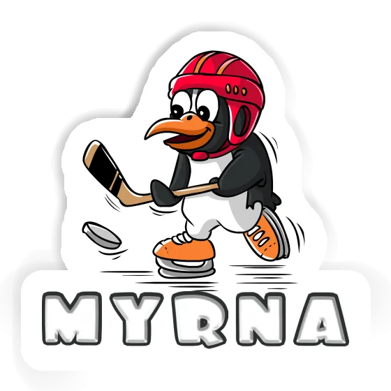 Autocollant Pingouin de hockey Myrna Laptop Autocollant Pingouin de hockey Myrna Laptop Image