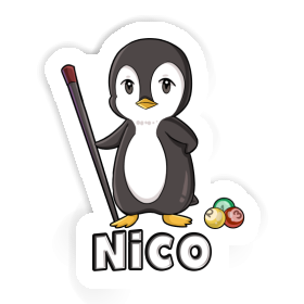 Sticker Nico Billiards Player Image